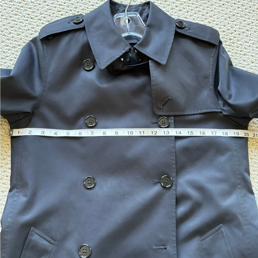 Burberry brit double breasted trench coat 8 mid length - Picture 3 of 15